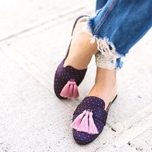 BIRDIES ROBIN‎ LOAFER SLIP ON BLUE PINK 8